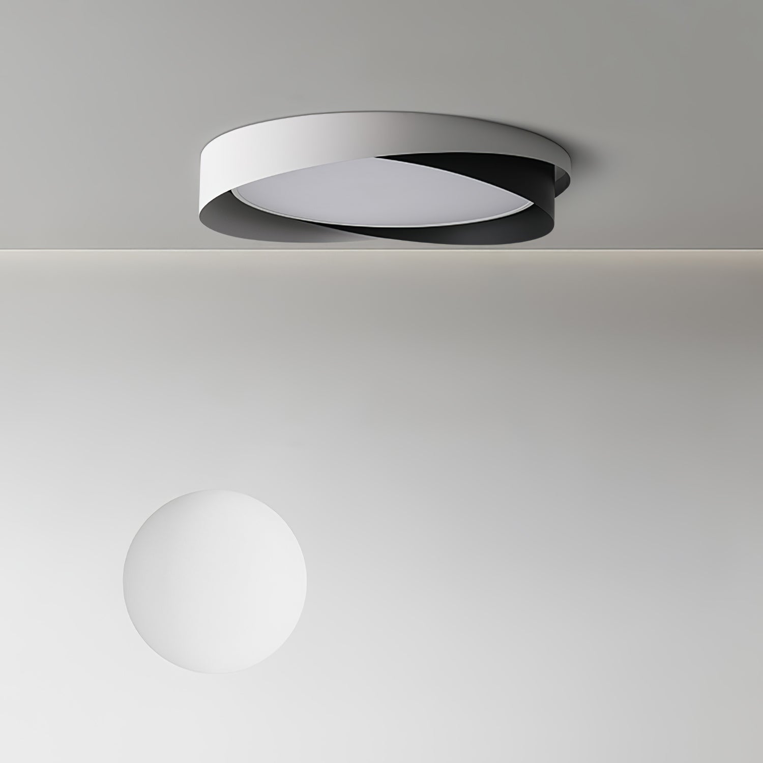 Round Flat Panel LED Ceiling Light | Modern Double Shade Ceiling Lamp