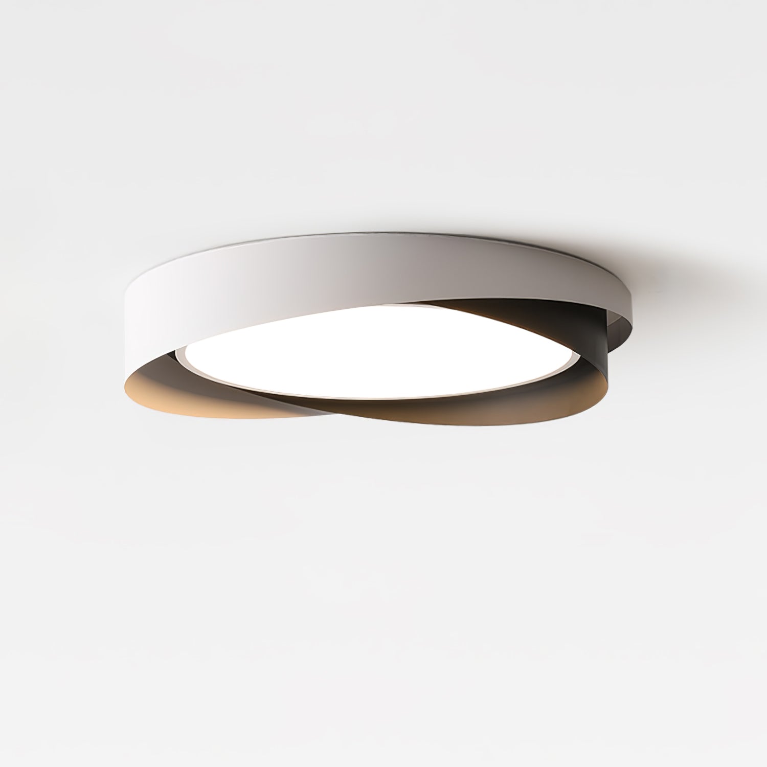 Round Flat Panel LED Ceiling Light | Modern Double Shade Ceiling Lamp