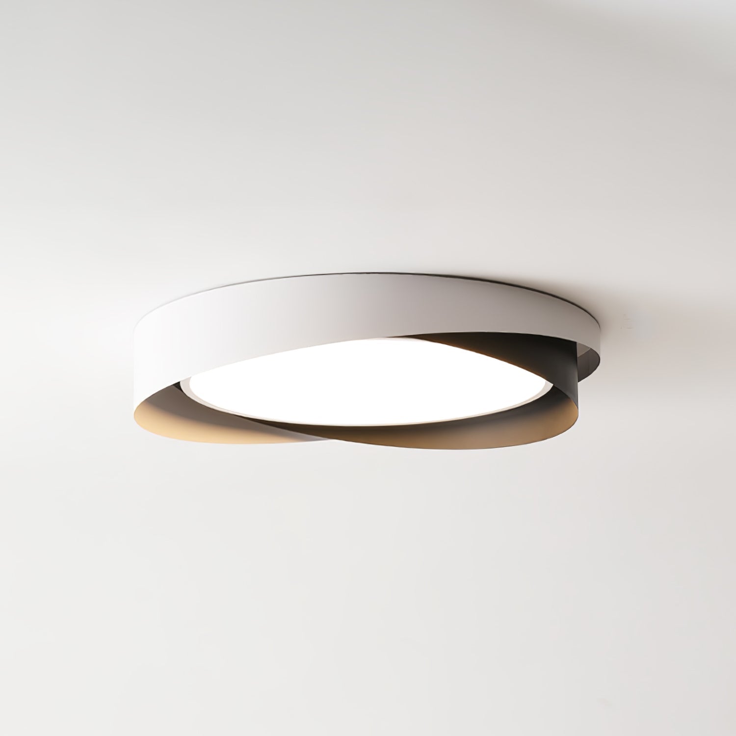 Round Flat Panel LED Ceiling Light | Modern Double Shade Ceiling Lamp