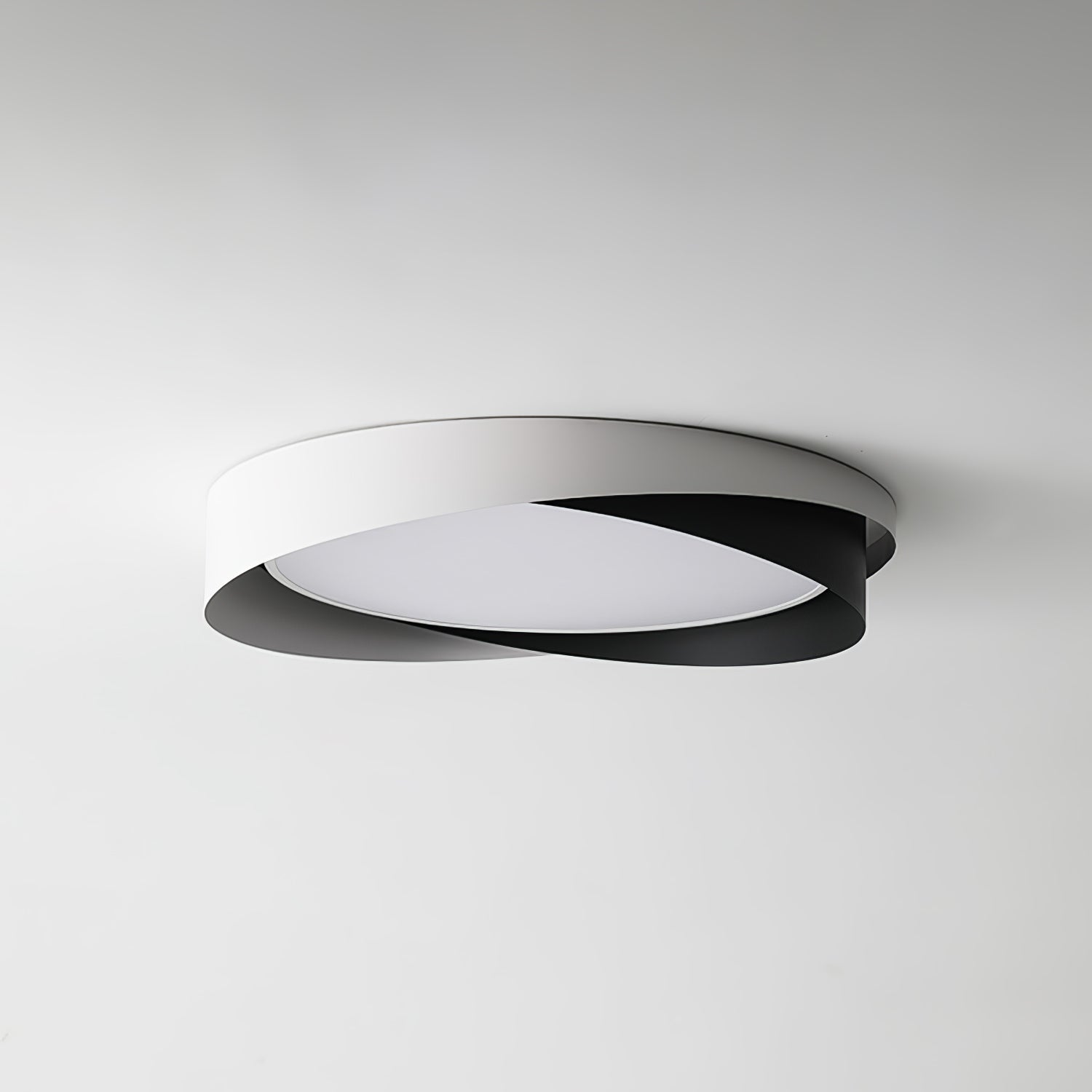 Round Flat Panel LED Ceiling Light | Modern Double Shade Ceiling Lamp
