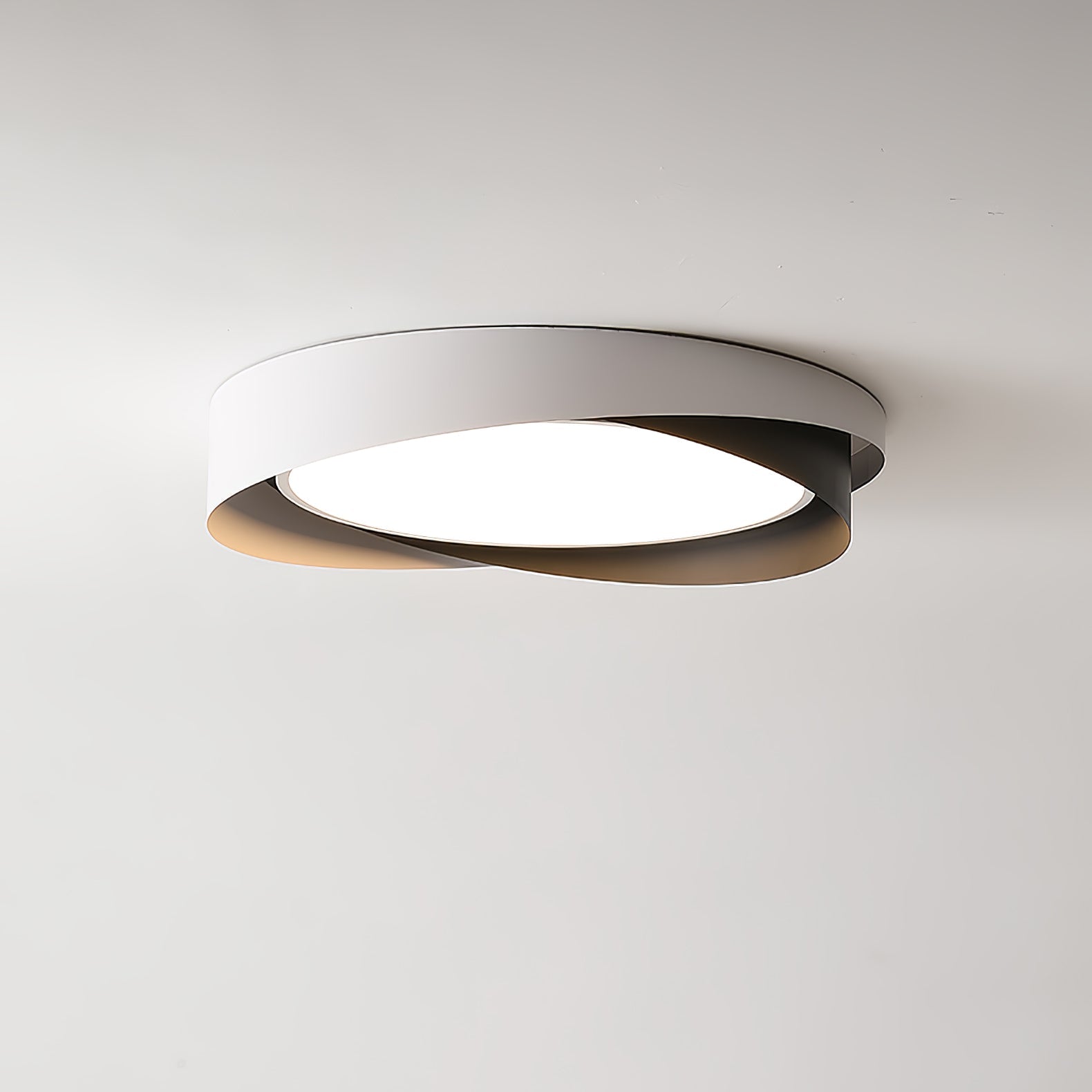 Round Flat Panel LED Ceiling Light | Modern Double Shade Ceiling Lamp