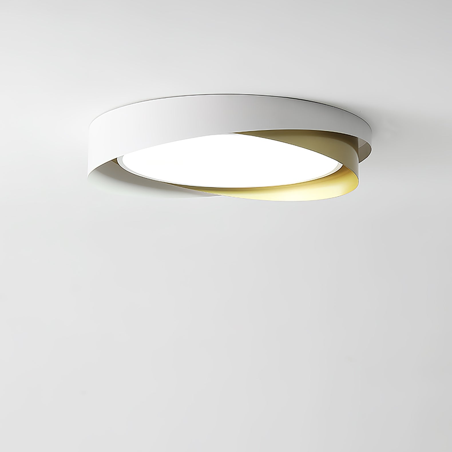 Round Flat Panel LED Ceiling Light | Modern Double Shade Ceiling Lamp