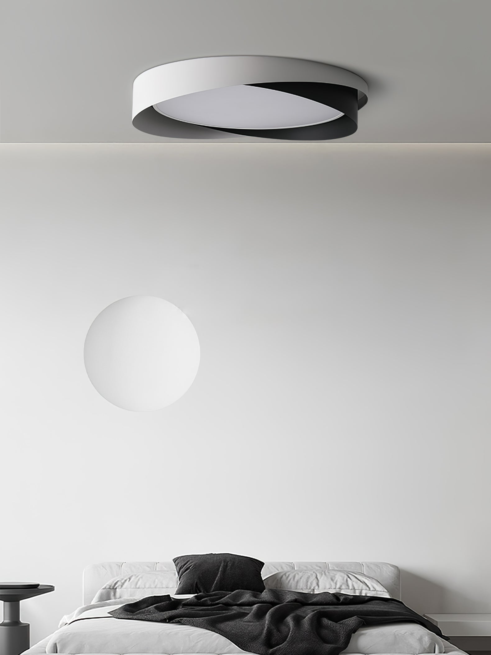 Round Flat Panel LED Ceiling Light | Modern Double Shade Ceiling Lamp