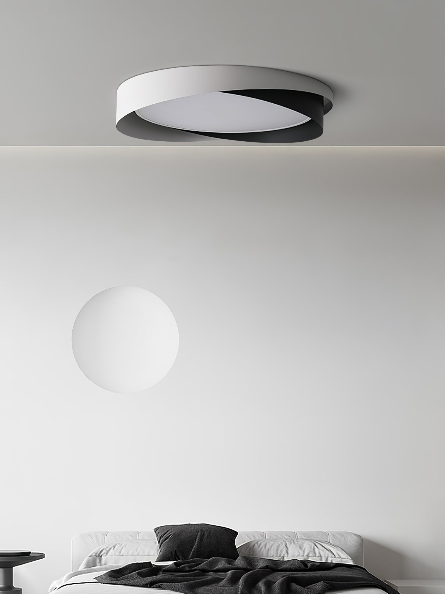 Round Flat Panel LED Ceiling Light | Modern Double Shade Ceiling Lamp