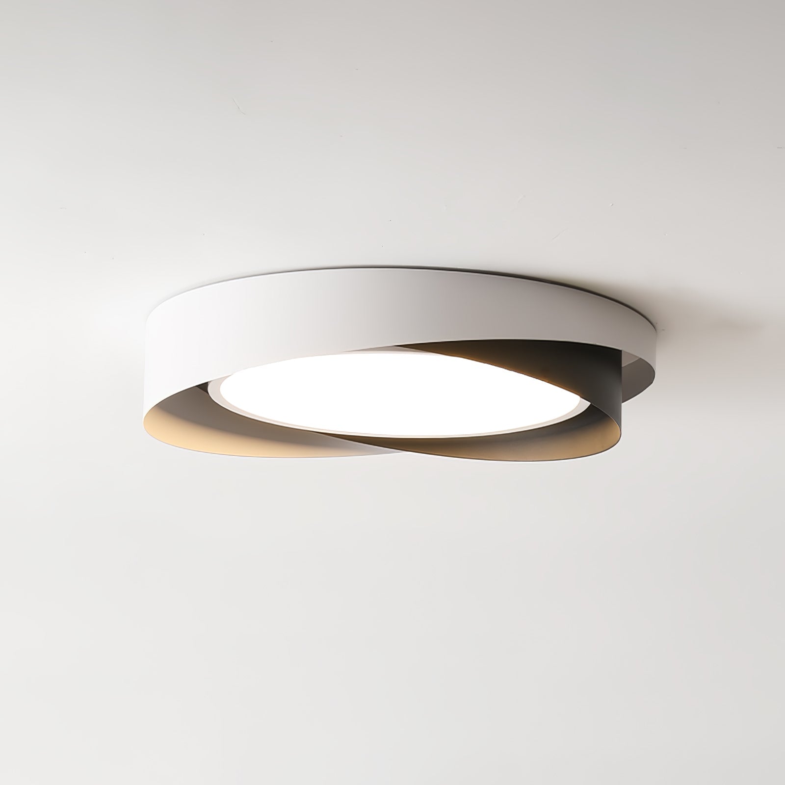 Round Flat Panel LED Ceiling Light | Modern Double Shade Ceiling Lamp