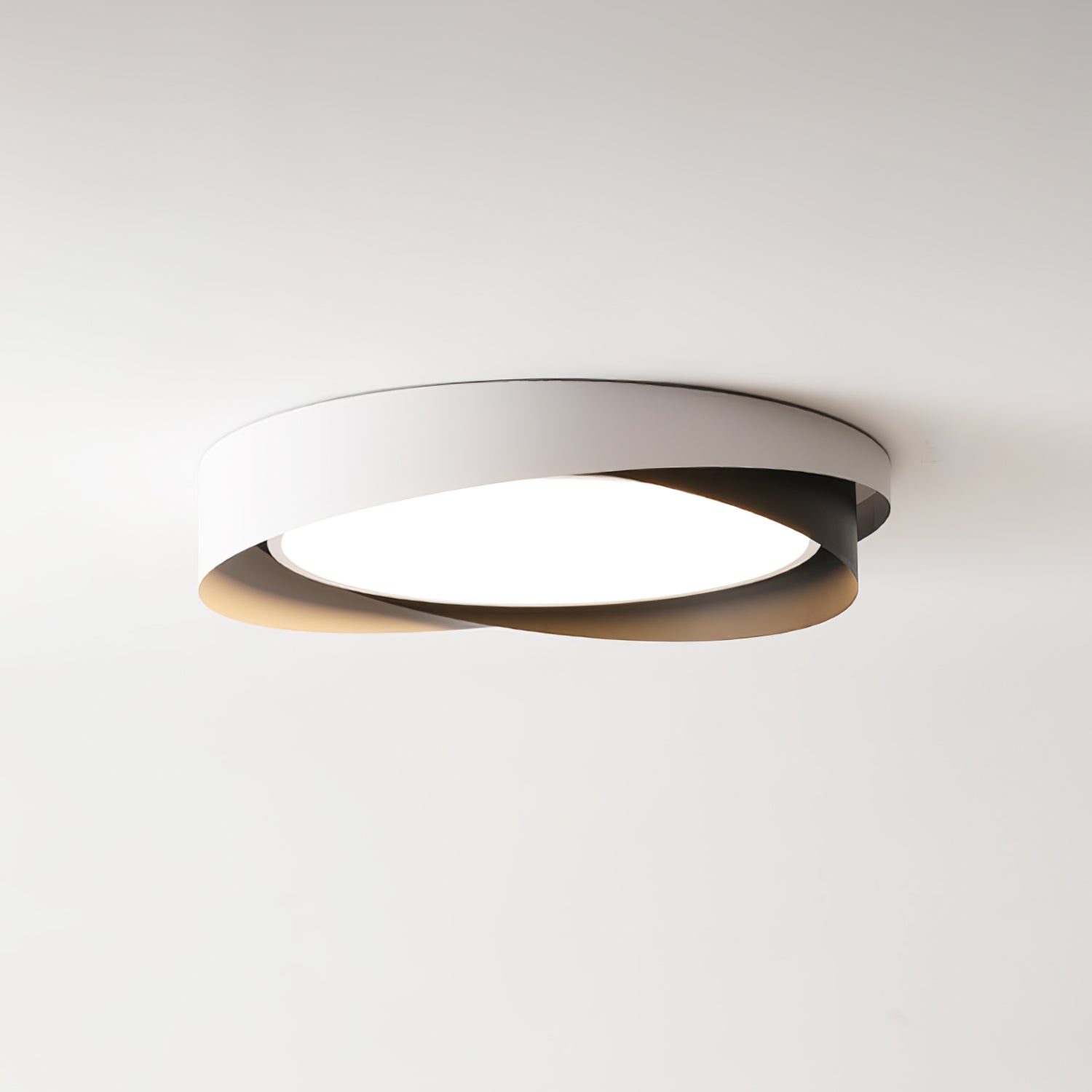 Round Flat Panel LED Ceiling Light | Modern Double Shade Ceiling Lamp