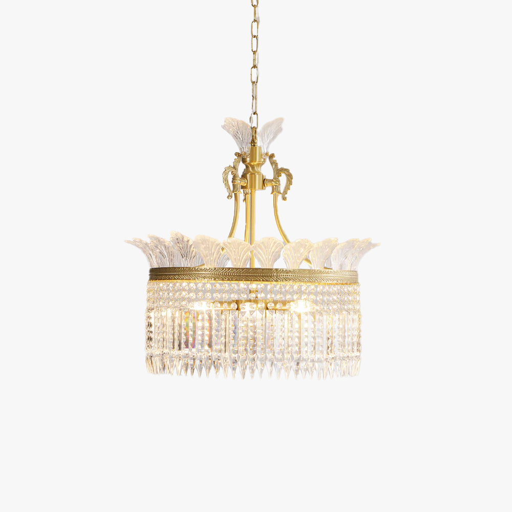 Brass Frame Crystal Chandelier – Timeless Decorative Lighting