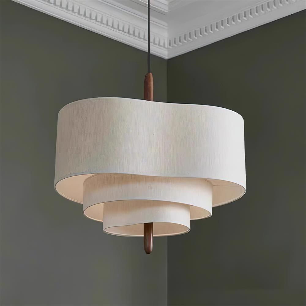 Contemporary Fabric Shade Pendant Lamp – Dimmable Lighting