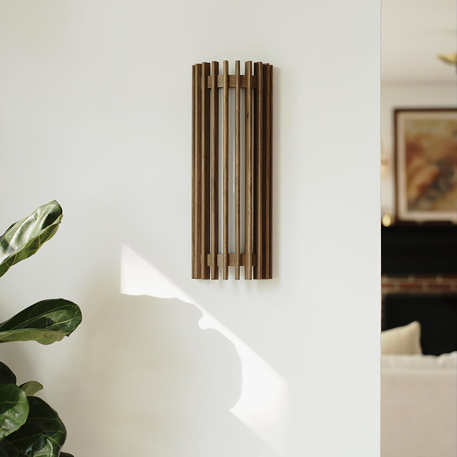 Modern Walnut Wood Wall Lamp - Acrylic LED Sconce