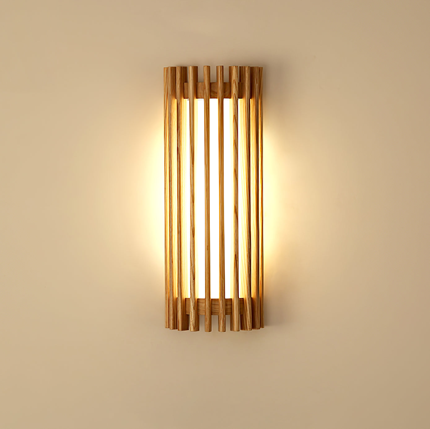 Modern Walnut Wood Wall Lamp - Acrylic LED Sconce