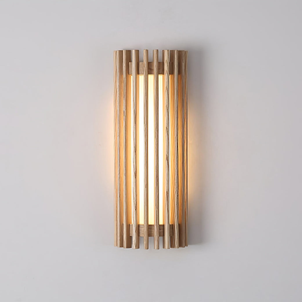 Modern Walnut Wood Wall Lamp - Acrylic LED Sconce