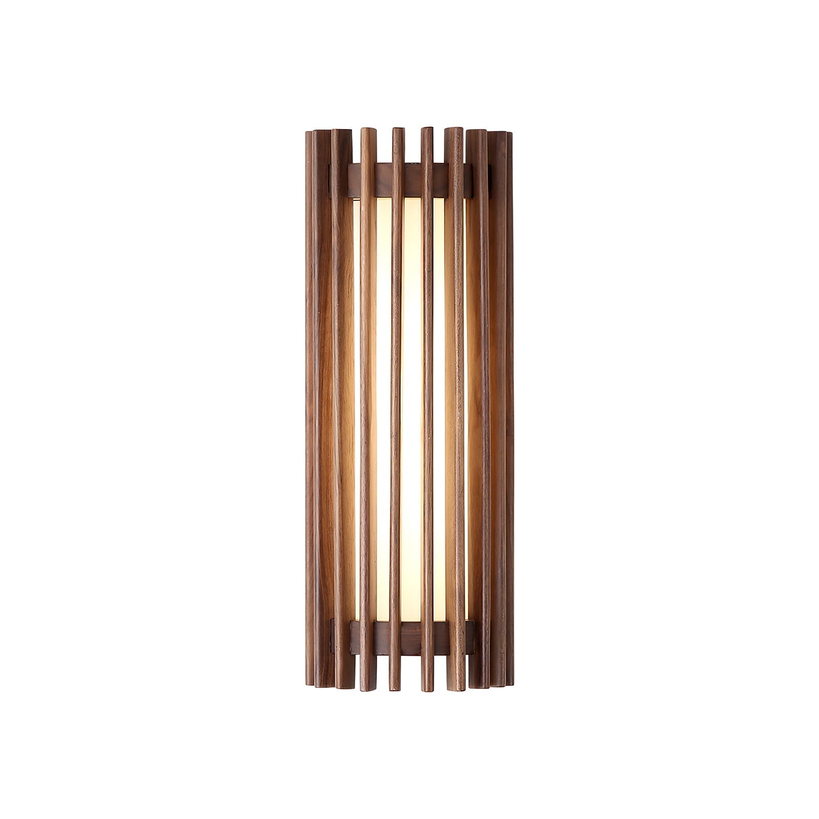 Modern Walnut Wood Wall Lamp - Acrylic LED Sconce