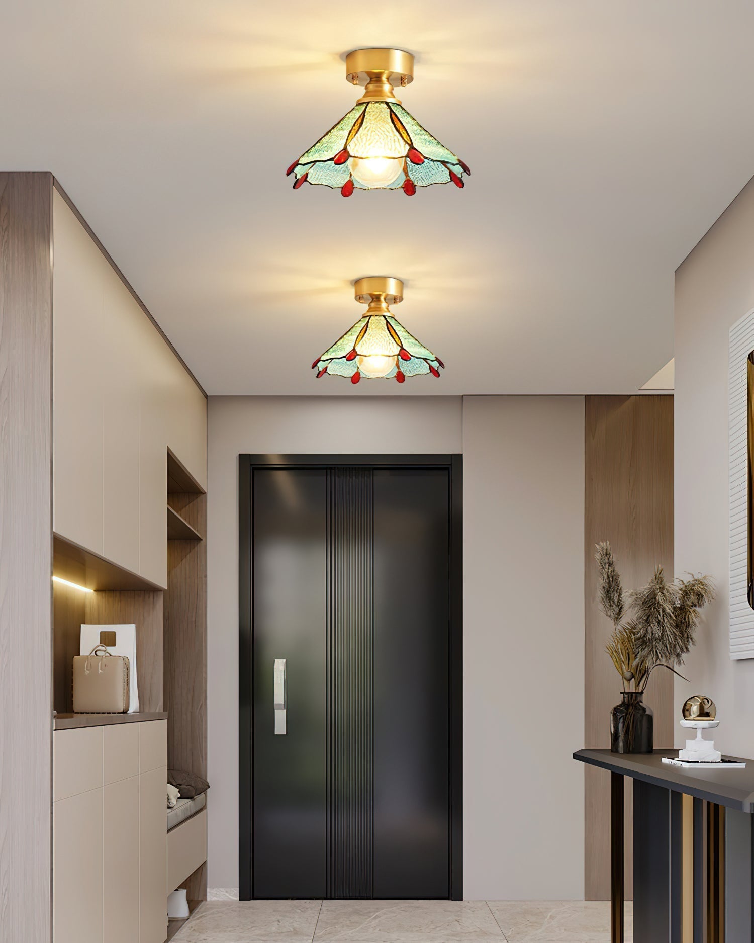 Stained Glass Ceiling Light – Tiffany Style Decorative Fixture