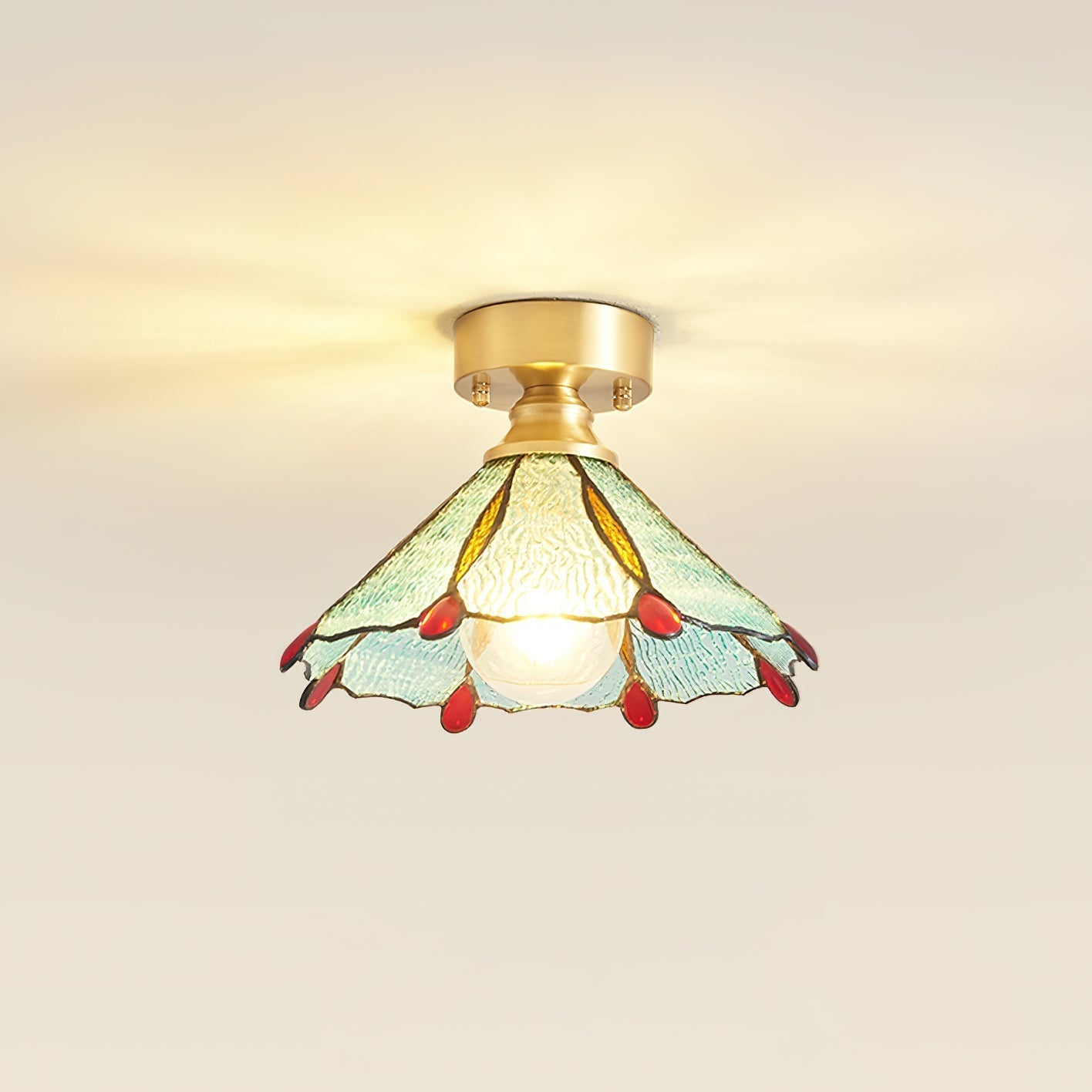 Stained Glass Ceiling Light – Tiffany Style Decorative Fixture