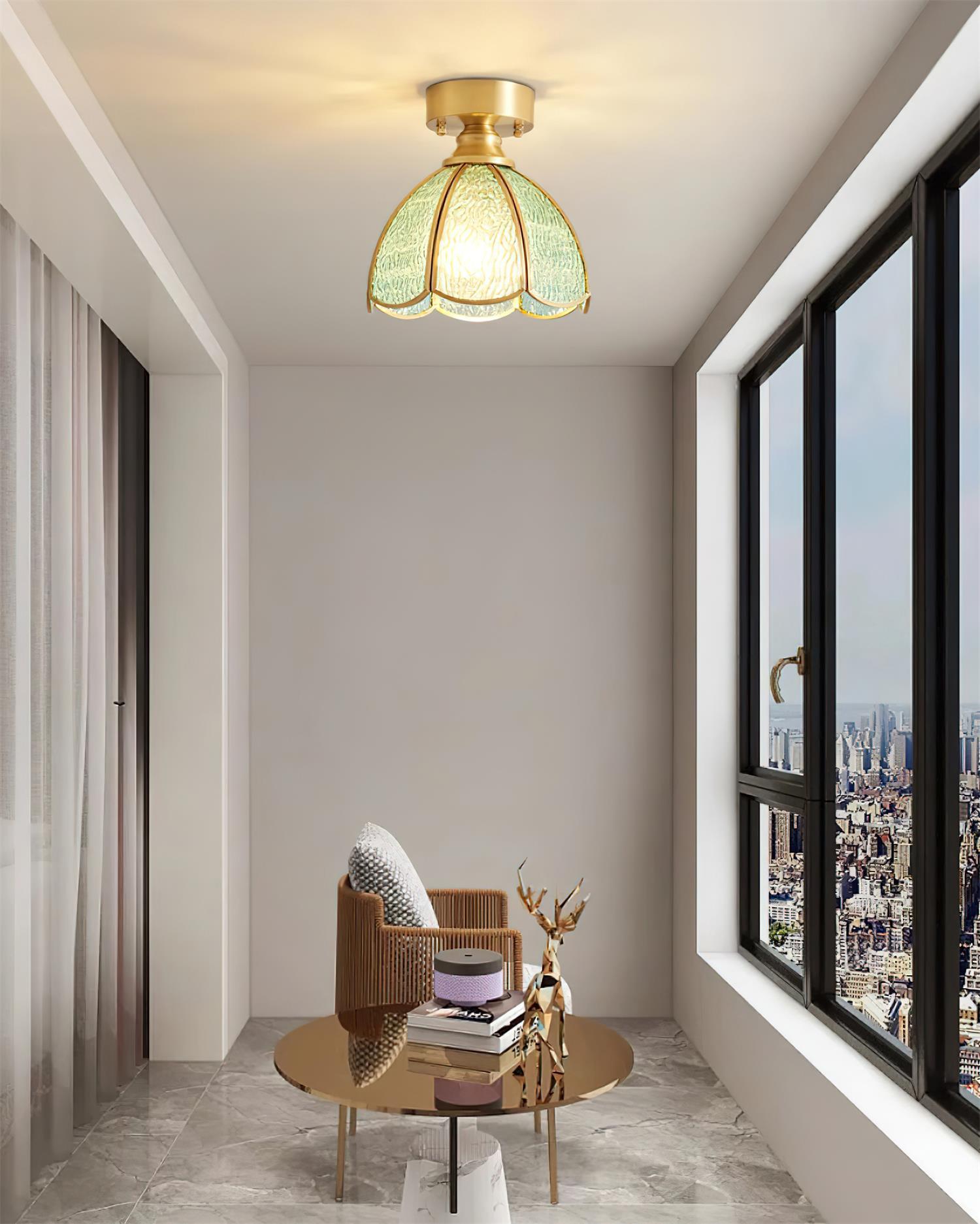 Stained Glass Ceiling Light – Tiffany Style Decorative Fixture