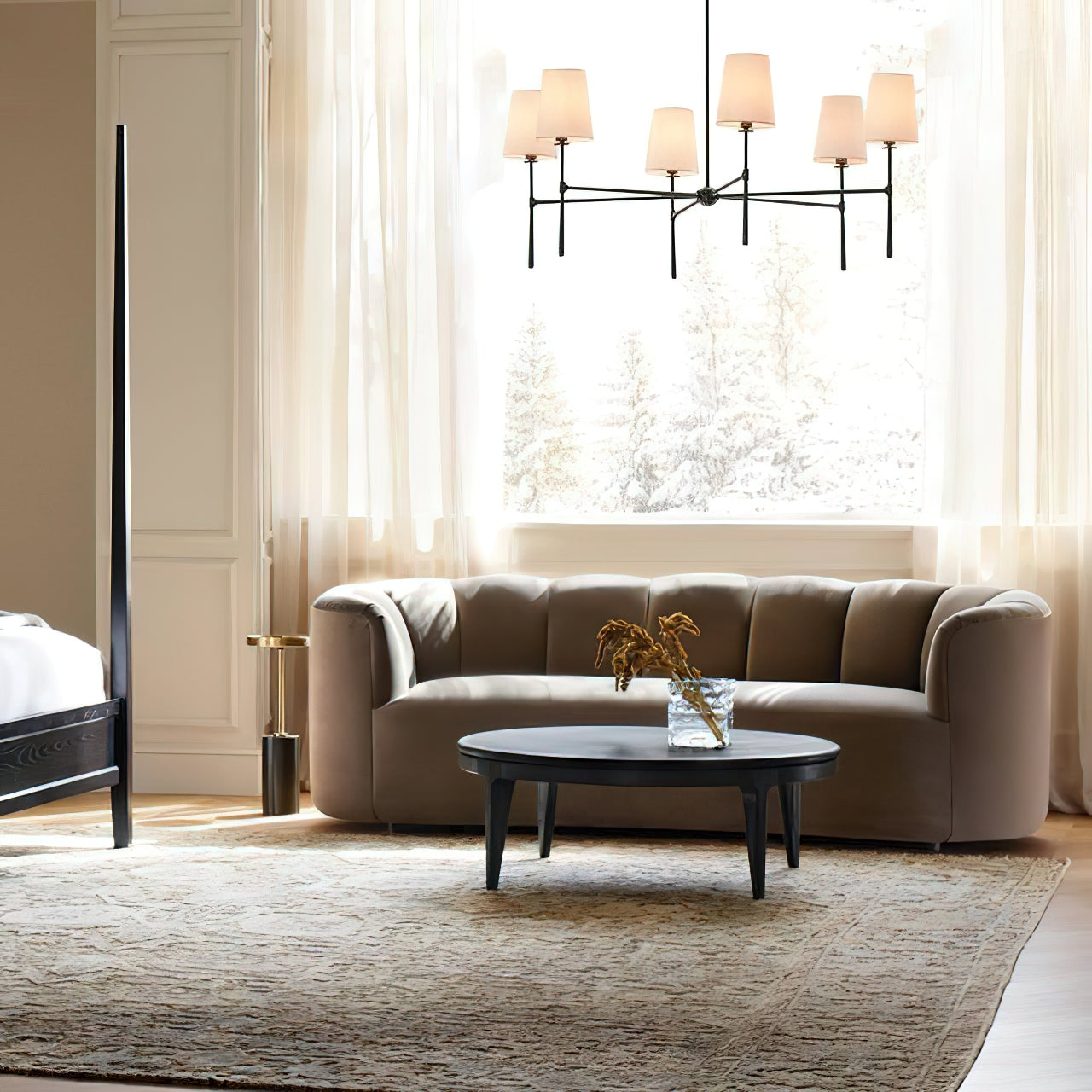 Contemporary Round Chandelier – Stylish Ceiling Light