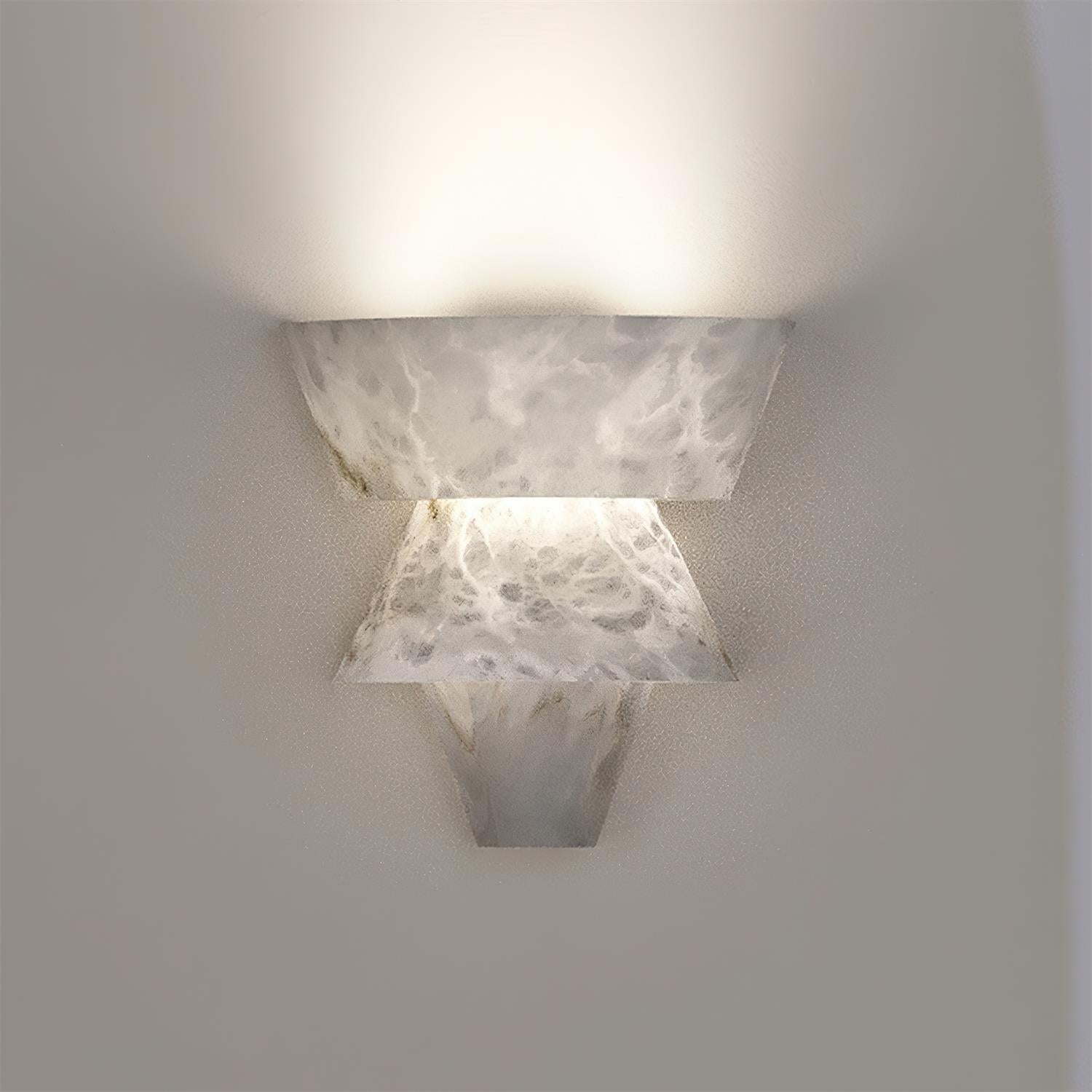 Decorative Patterned Alabaster Wall Lamp - Hardwired Modern Fixture
