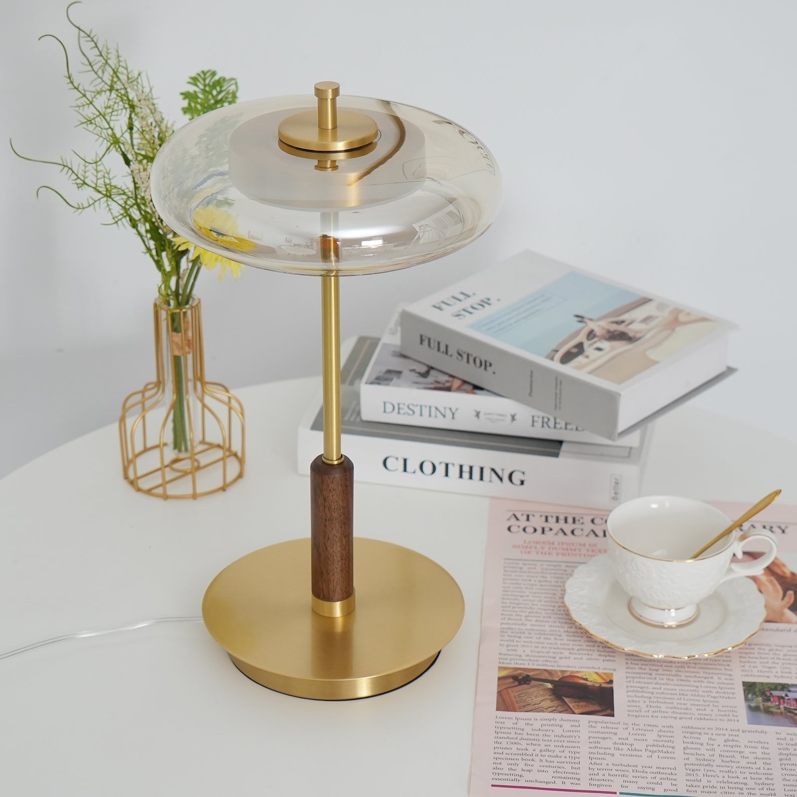 Modern Slim-Glass Table Lamp