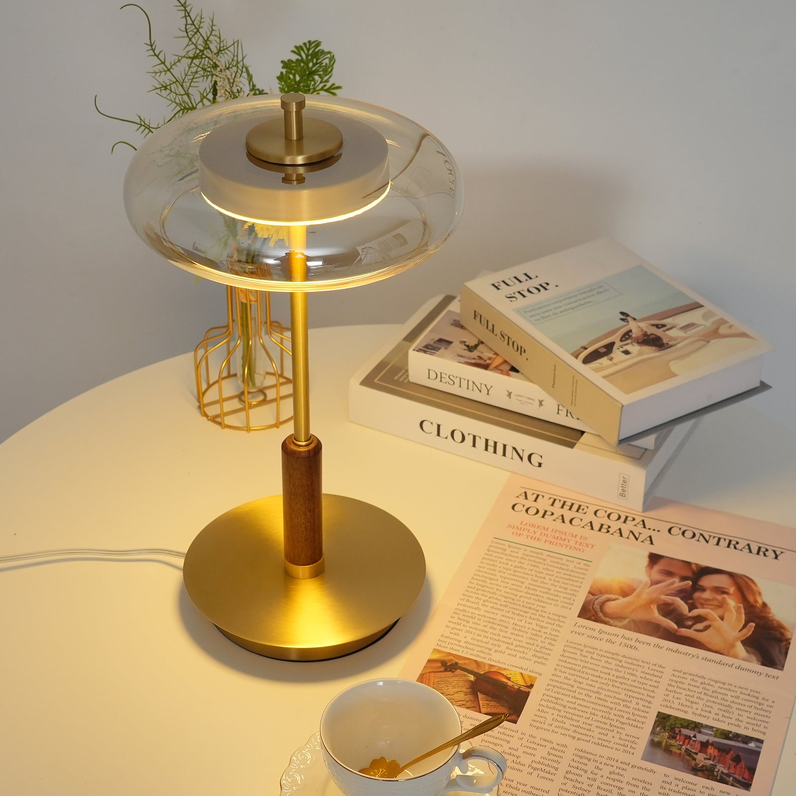Modern Slim-Glass Table Lamp
