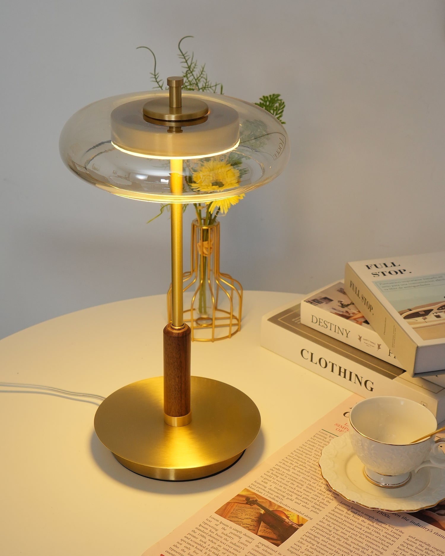 Modern Slim-Glass Table Lamp