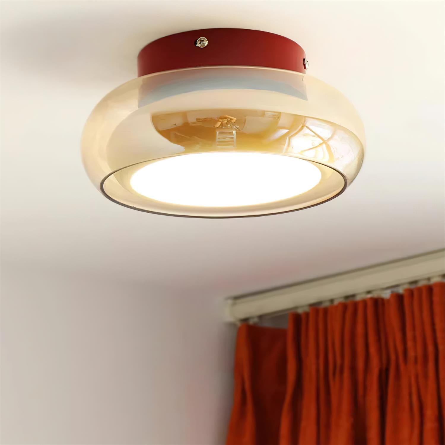 Retro Bauhaus Glass Ceiling Light – Vintage Style Lighting Fixture