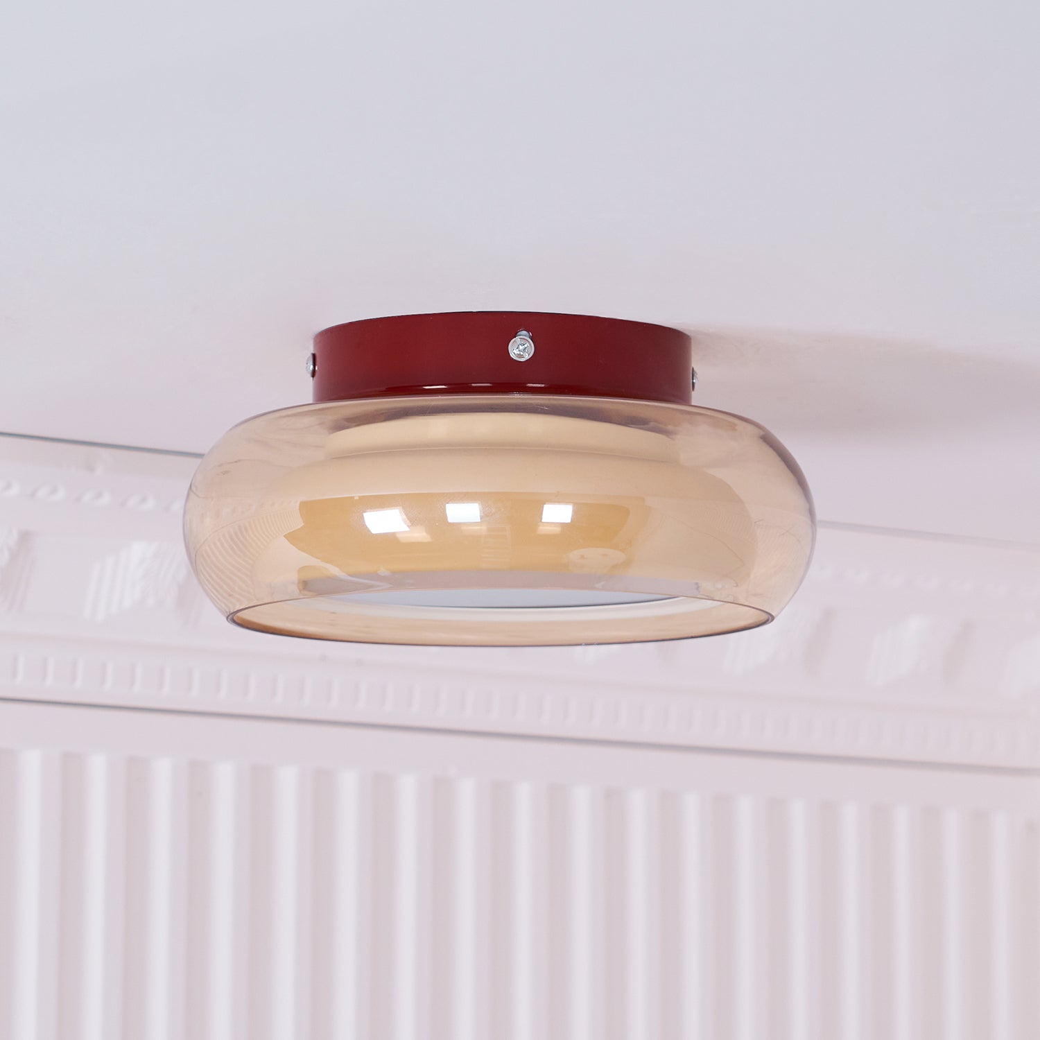 Retro Bauhaus Glass Ceiling Light – Vintage Style Lighting Fixture