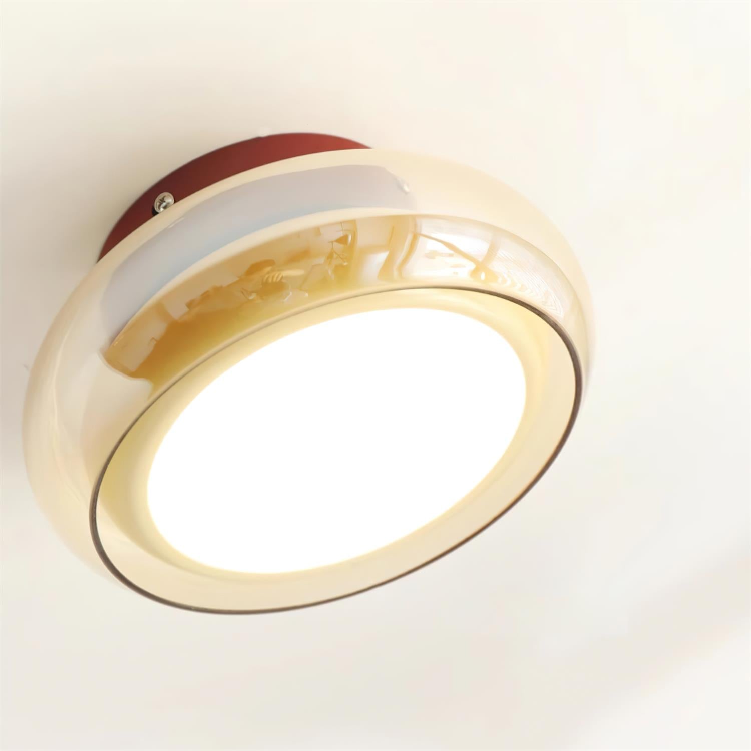 Retro Bauhaus Glass Ceiling Light – Vintage Style Lighting Fixture