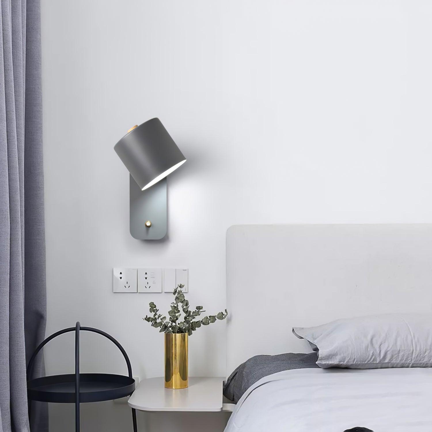 Modern Adjustable Cylinder Wall Lamp – Minimalist Metal Indoor Light