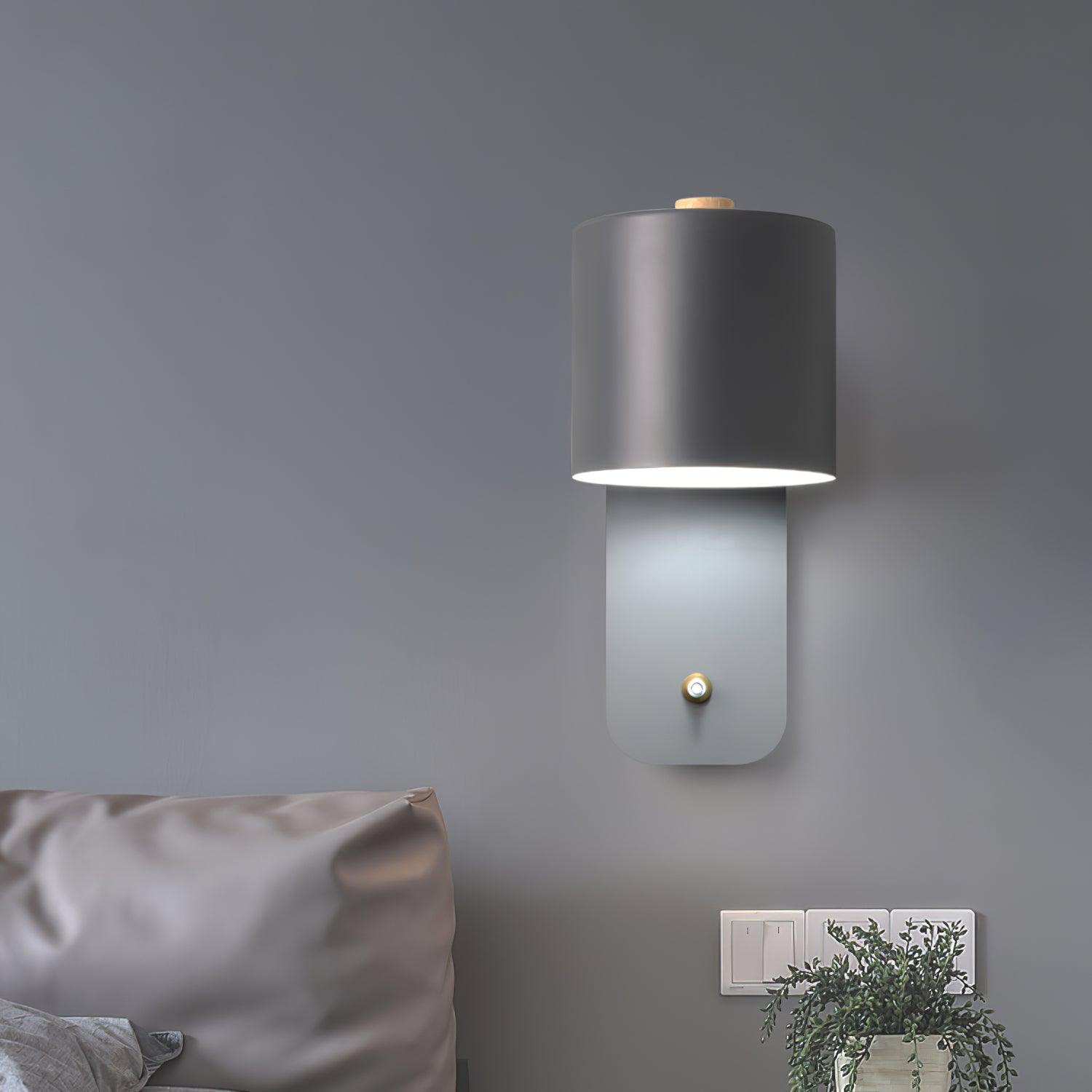 Modern Adjustable Cylinder Wall Lamp – Minimalist Metal Indoor Light