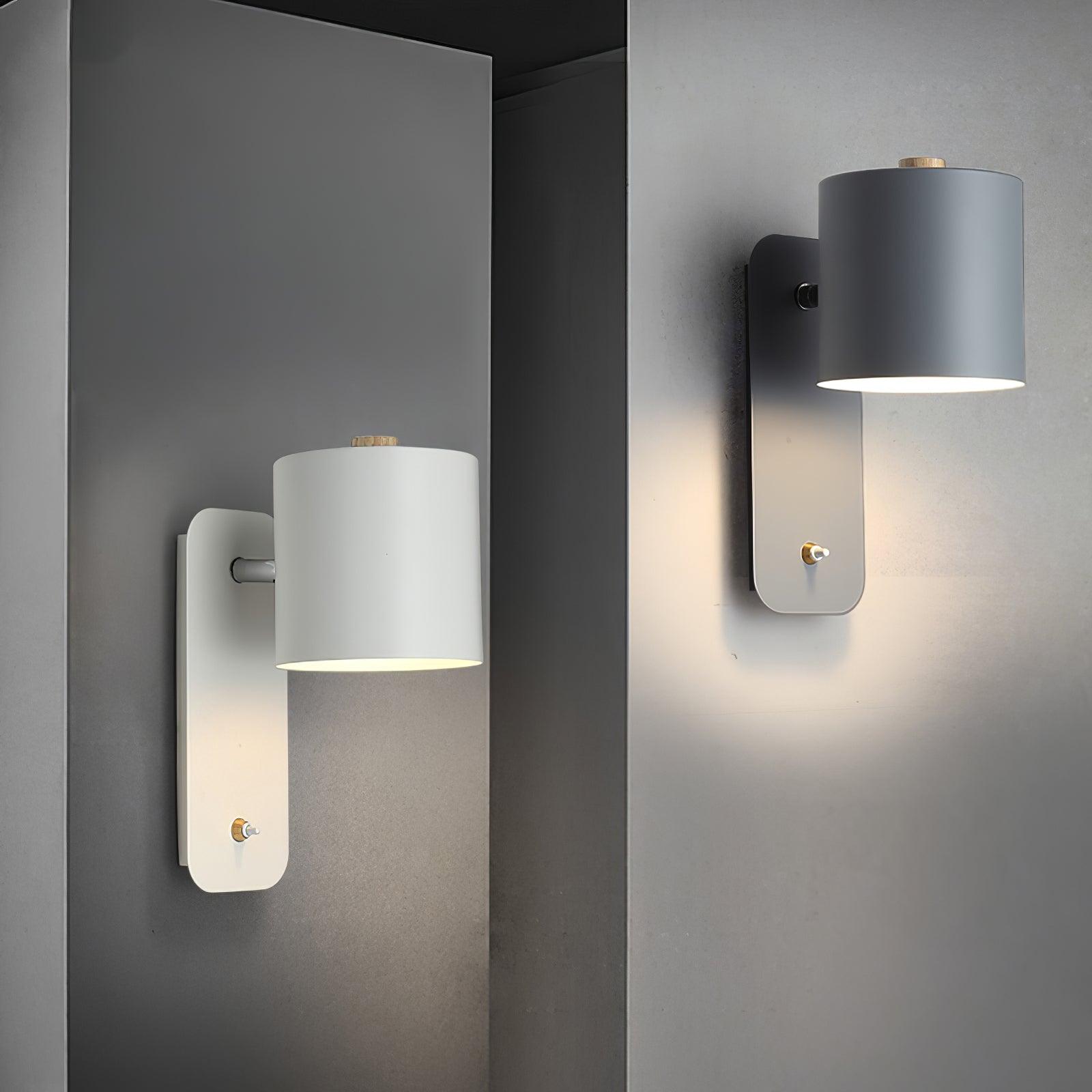 Modern Adjustable Cylinder Wall Lamp – Minimalist Metal Indoor Light
