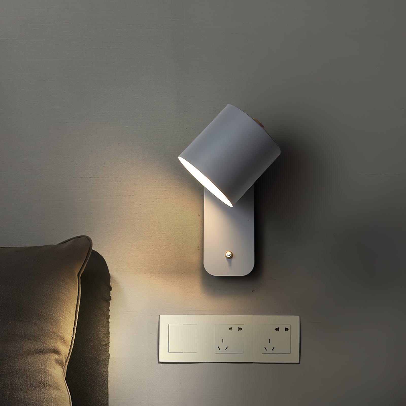 Modern Adjustable Cylinder Wall Lamp – Minimalist Metal Indoor Light