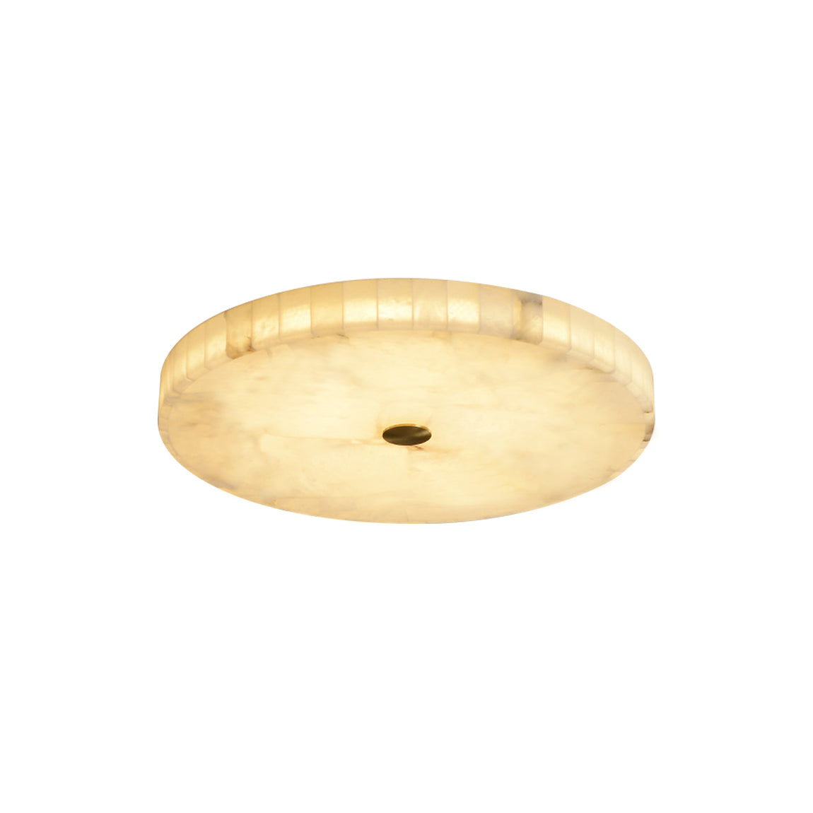 Alabaster Mosaic Ceiling Light – Round Flush Mount Fixture