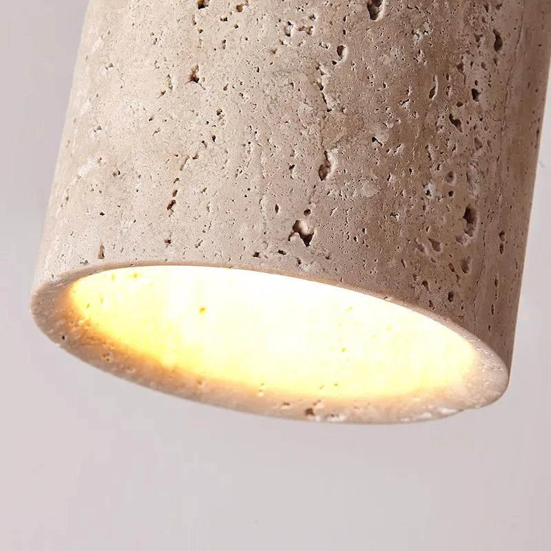 Travertine LED Ceiling Lamp – Minimalist Recessed Light