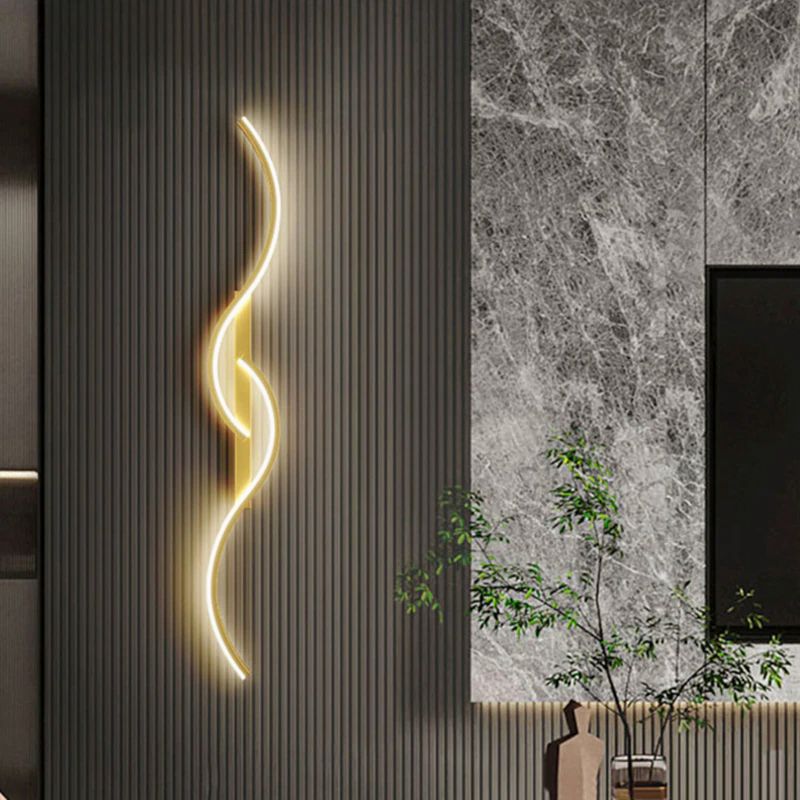 Contemporary LED Wall Light | Artistic Linear Wave Design
