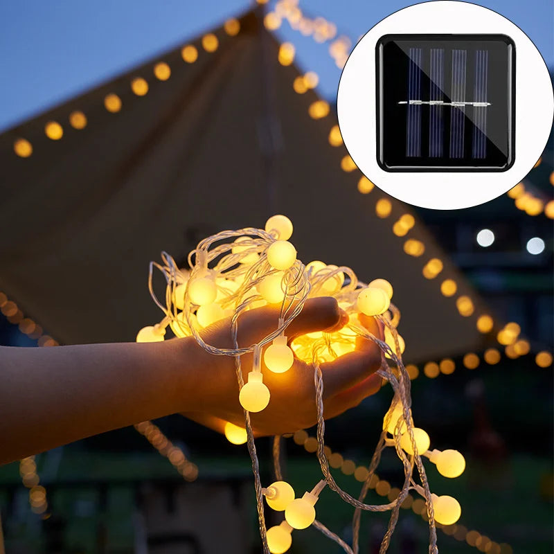 Decorative LED Solar String Lights | Energy-Efficient Christmas Light