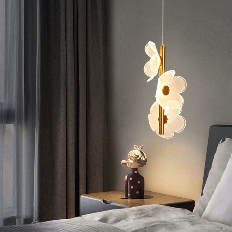 Modern Acrylic Flower Pendant Lamp – Hanging LED Light