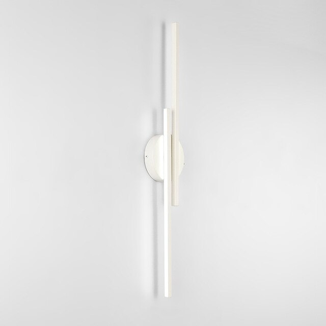 Modern Minimalist Linear Wall Sconce | 2-Light Metal Fixture