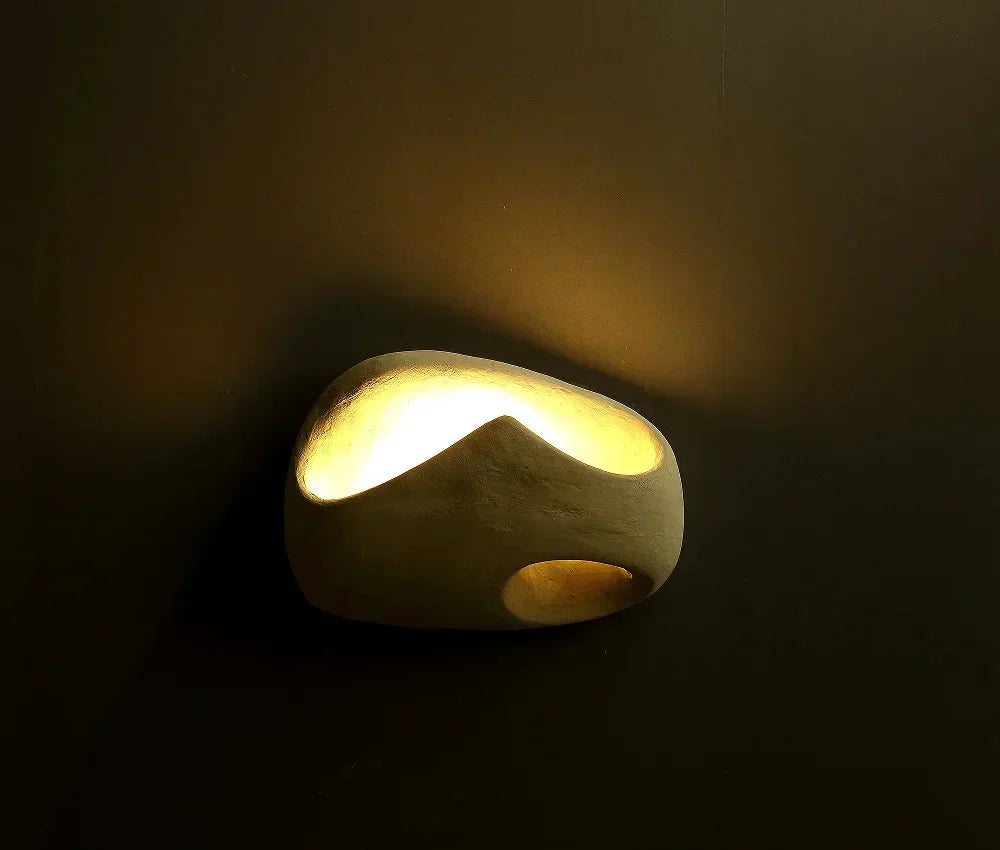 Wabi Sabi Cement Wall Sconce | Minimalist LED Wall Lamp
