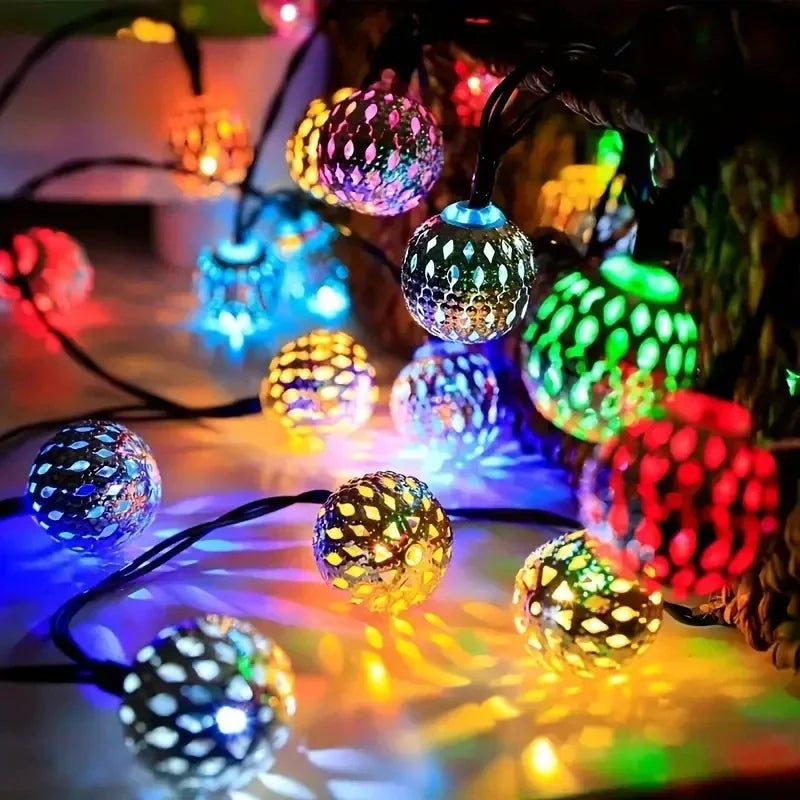 Colour-Changing Moroccan LED Christmas Lights | Multi-Color Garden Lighting