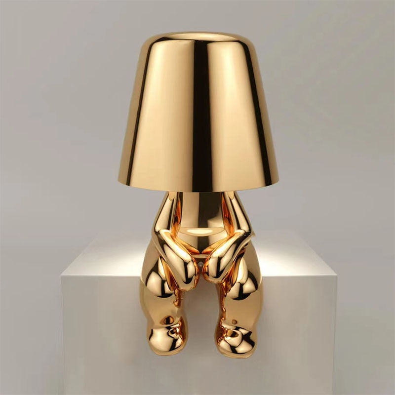 Dimmable Gold & Silver LED Table Lamp