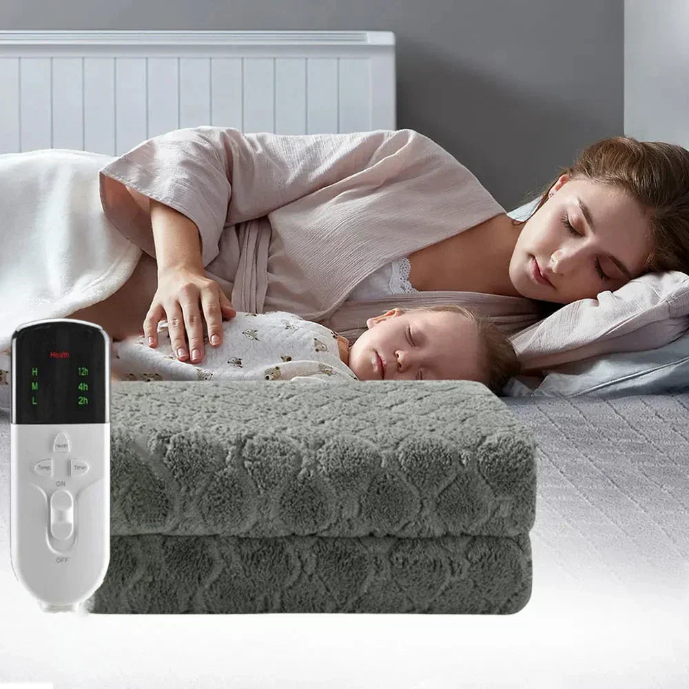 Heated Electric Flannel Blanket | Cozy Heated Throw for Bed or Sofa