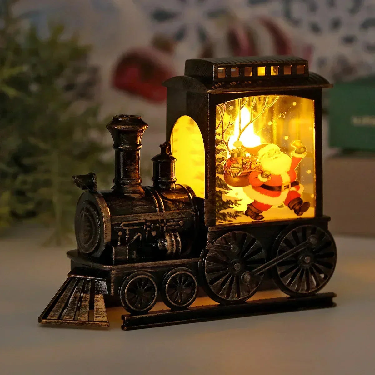 Vintage Style Train Lamp | Charming Christmas Lighting