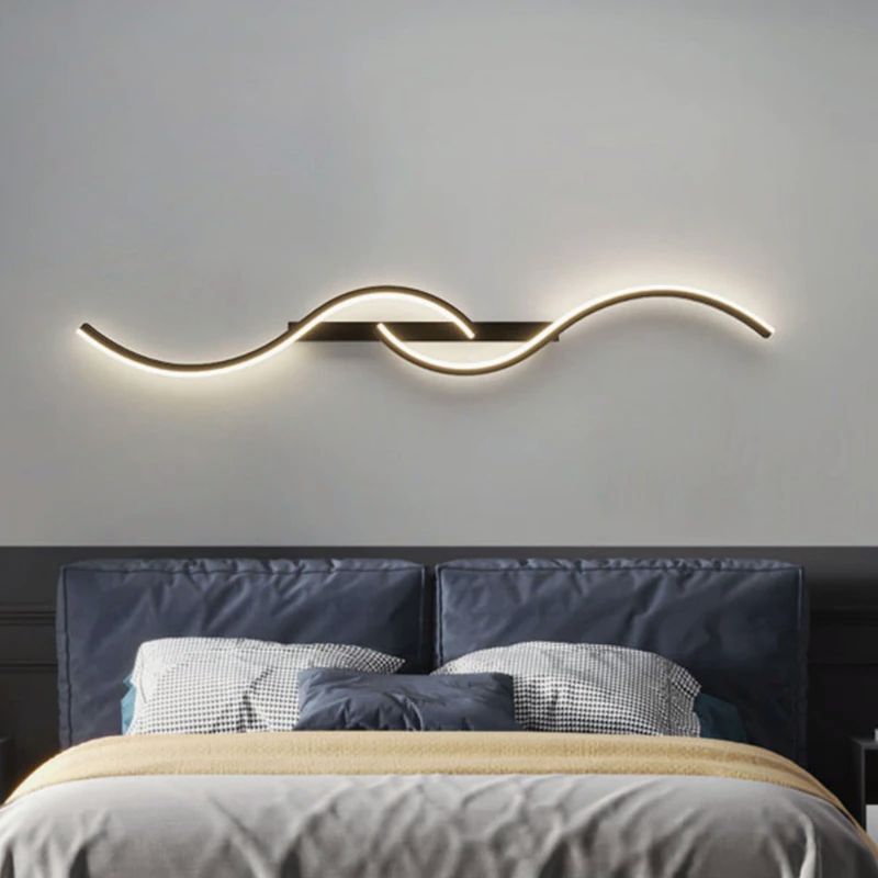 Contemporary LED Wall Light | Artistic Linear Wave Design
