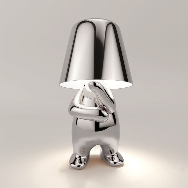 Dimmable Gold & Silver LED Table Lamp
