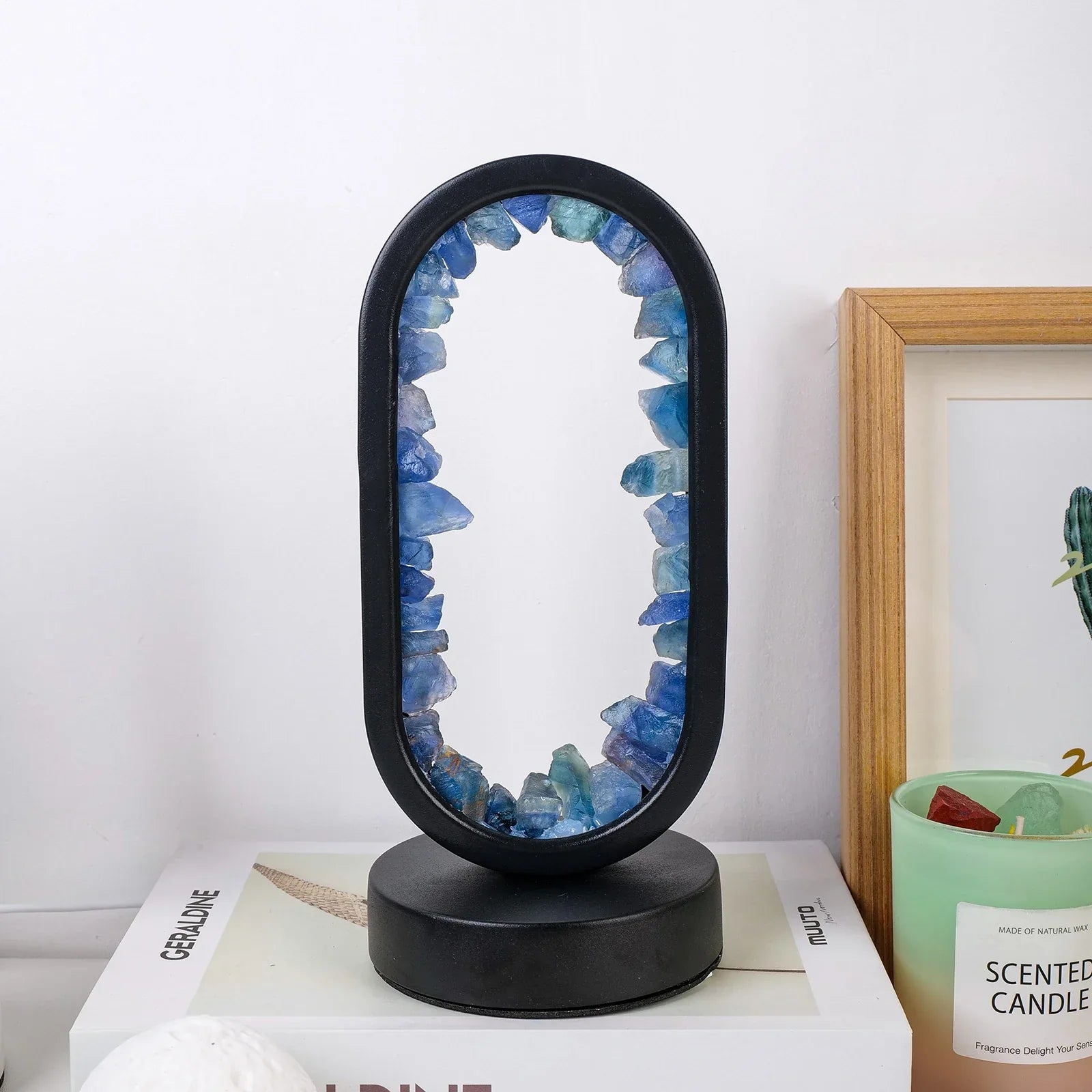 Natural Calming Amethyst Serenity Lamp | Bedside Relaxation Lamp