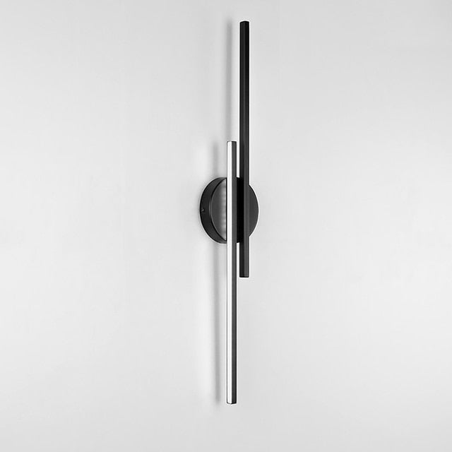 Modern Minimalist Linear Wall Sconce | 2-Light Metal Fixture