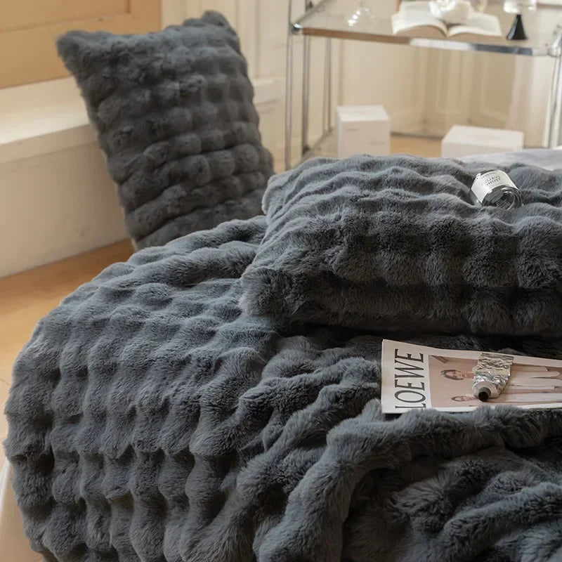 Luxurious Double-Sided Fleece Throw - Atelier Dubois Paris