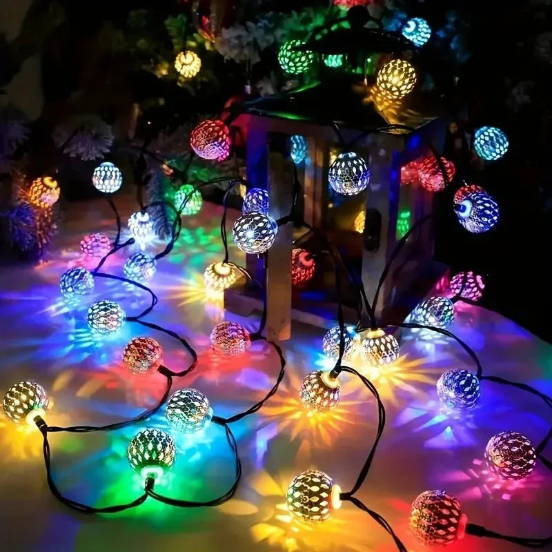 Colour-Changing Moroccan LED Christmas Lights | Multi-Color Garden Lighting