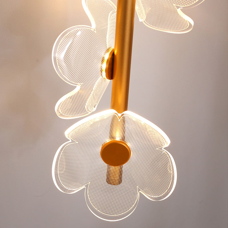 Modern Acrylic Flower Pendant Lamp – Hanging LED Light