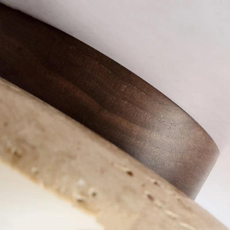 Travertine LED Ceiling Lamp – Minimalist Recessed Light